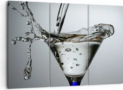 Produktbild von Bild auf Leinwand - Leinwandbild - Glas Wasser Mineralwasser Blasen - 105x70cm - Wand Bild - Wanddeko - Leinwanddruck - Bilder - Kunstdruck - Leinwand bilder - Wandkunst - CE105x70-0388
