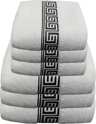 Produktbild von Julie Julsen Handtuch Sets 600g/m²  WEIß-SCHWARZ,6 tlg. 3 Badetücher 3 Handtücher
