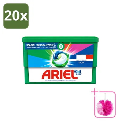 Produktbild von 20 x Ariel Color 3in1 Pods Waschmittelkapseln für Buntwäsche - Sparpackung - 20 Stücke
