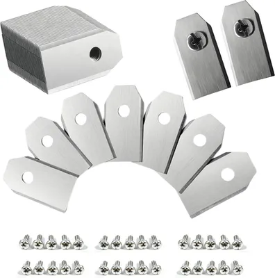 Produktbild von Mähroboter Messer 30 Stück, Edelstahl, 35 x 18 x 0,75 mm, mit Schrauben, für Rasenpflege