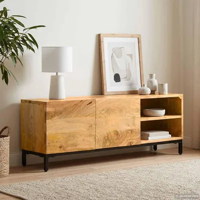 Zdjęcie produktu dla vidaXL Szafki do przechowywania brązowe 110 x 30 x 40 cm lite drewno mango