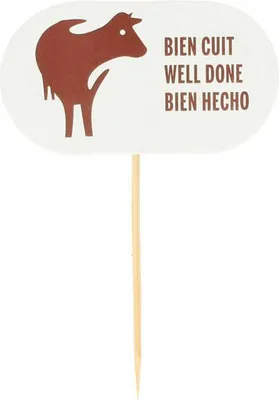 Immagine prodotto di bistecche "Well Done" da 8 cm 100 pezzi.