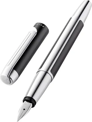 Produktbild von Pelikan Pura P40, Anthrazit, Kartuschenfüllsystem, Aluminium, Edelstahl, Fein, 138 mm
