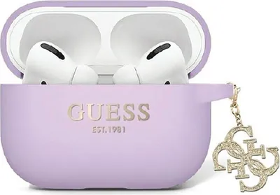 Obrázok produktu pre Guess Guap2Lecg4U Puzdro Na Kryt Airpods Pro 2 - Fialové Liquid Silicone Glitter Triangle Charm