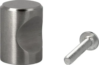 Produktbild von Möbelknopf Fasenschliff Griffmulde Möbelknauf Schrankknopf Edelstahl Möbelbeschlag 18mm