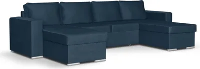 Produktbild von U-Ecksofa mit Schlaffunktion PANORAMIX-U - Marineblau