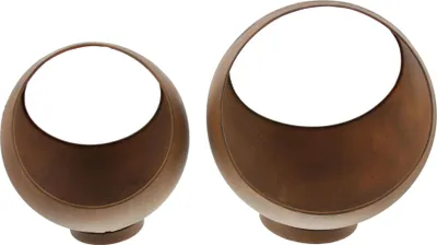 Produktbild von Pflanzkugel Rost 2er Set Pflanzschale Pflanzkorb Blumentopf Pflanztopf Übertopf