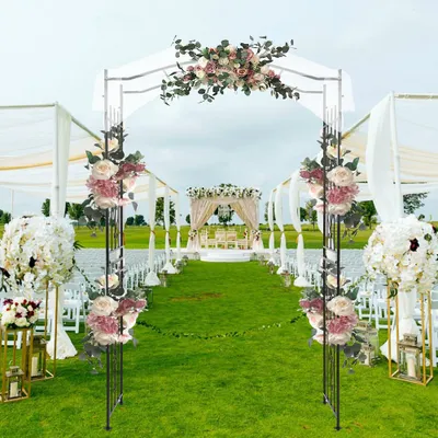 Produktbild von FCH Rosenbogen Gartenbogen Hochzeitsbogen ,Pflanzgitter für Rosen, freistehende Gartendeko,110 x 44.5 x 230cm