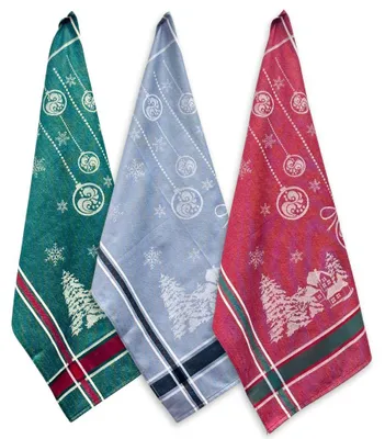 Zdjęcie produktu dla HOME ELEMENTS Zestaw ściereczek z egipskiej bawełny 50*70 cm, 3 szt., Boże Narodzenie