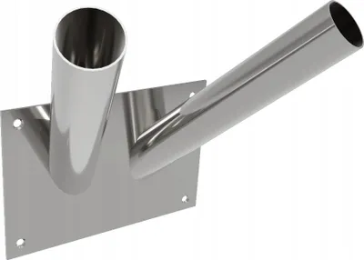 Produktbild von Flaggenhalter für 2 Flaggen – Wandmontage für den Außenbereich, Edelstahl V2A, horizontal