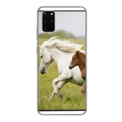 Produktbild von MuchoWow® Handyhülle Schutzhülle Hülle für Samsung Galaxy S20 Plus Pferde - Tiere - Gras Silikon Softcase Handy Hülle - Hartschale