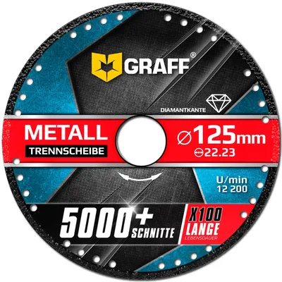 Obrázek produktu pro Profesionální řezací kotouč 125 mm pro kov a ocel – řezací kotouč pro úhlovou brusku