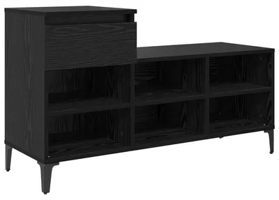 Obrázek produktu pro vidaXL Botník s policí vzhled černý dub 102 x 36 x 60 cm