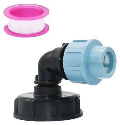 Zdjęcie produktu dla Adapter do zbiorników IBC, złączka rurociągów PE, szybki montaż, 20 mm - B
