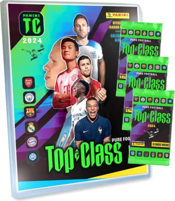 Produktbild von Panini Top Class Karten 2024 - Trading Cards - Sammelkarten - 1 Mappe + 3 Booster