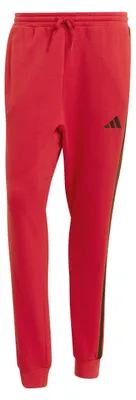Produktbild von Adidas Men's Essential Three Stripes French Terry Pant, Pure Ruby/Black, XL