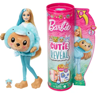 Image de MATTEL Barbie Cutie Reveal poupée ours-dauphin costumes HRK25
