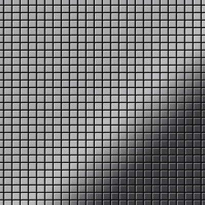 Produktbild von Mosaik Fliese massiv Metall Edelstahl hochglanz grau 1,6mm Glomesh-S-S-M