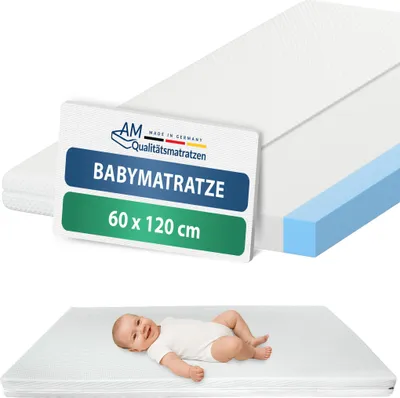 Produktbild von AM Qualitätsmatratzen | Babymatratze | 60x120 cm | Kindermatratze | 60x120 | Matratze Babybett | 60 x 120cm
