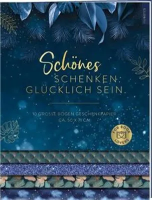 Productafbeelding van myNOTES Papierwaren: Cadeaupapier "Romance": Mooie cadeaus geven. Geluk brengen. | 10 grote vellen cadeaupapier, ongeveer 50,0 x 71,0 cm