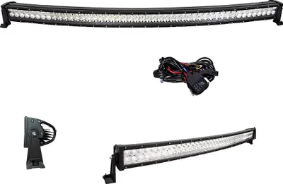 Produktbild von LED-Lichtleiste, gebogenes Design, Offroad-Fahrzeugbeleuchtung, 50in mit Draht