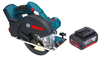 Zdjęcie produktu dla Bosch GKM 18V-50 Professional akumulatorowa pilarka tarczowa do metalu 18 V 136 mm bezszczotkowa + 1x akumulator 4,0 Ah - bez ładowarki
