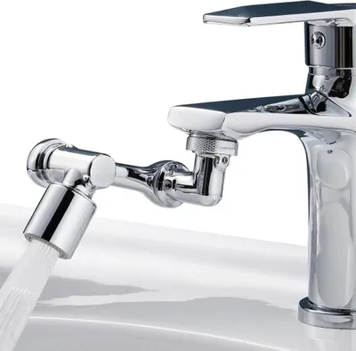 Produktbild von Verlängerungsstück Wasserhahn 1080 Grad drehbar - multifunktionales Wasserhahnaufsatzstück für Badezimmer und Küche