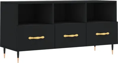 Obrázok produktu pre vidaXL TV skrinka čierna 102x36x50 cm Drevo Materiál