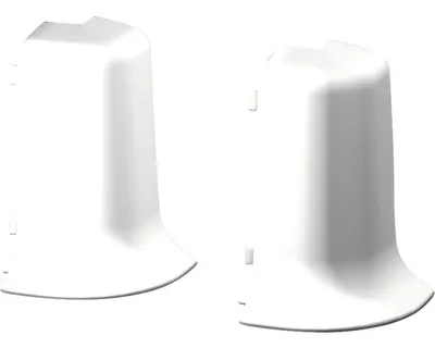 Produktbild von Prinz Außenecken für Klemm-Sockelleiste mit Kabelkanal 50 mm weiß