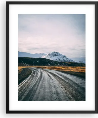 Produktbild von Gerahmtes Poster - Schwarzer Rahmen - Frostig Landschaft Weg - 40x50 cm - Wand Bild - Wanddeko - Wandbilder - Kunstposter - Wandposter - Bilderrahmen - Bilder - Kunstdruck - P2BPA40x50-5165