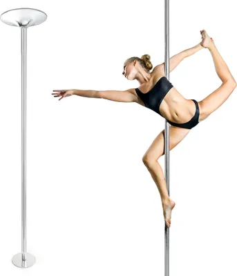 Produktbild von Wiltec Pole Dance profesionální taneční tyč Ø 45 mm, výškově nastavitelná od 2,31 do 2,74 m, z oceli, montáž bez vrtání, fitness tyč, tabeldance tyč