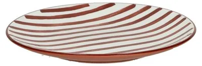 Productafbeelding van Pomax Mykonos dessertbord, porselein, roodbruin, Ø 20,3 x H 2 cm