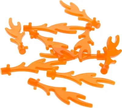 Zdjęcie produktu dla 10x Lego flame 4x1 przezroczysty neon pomarańczowy smok dino ognisty język 612647 6126