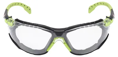 Zdjęcie produktu dla gogle ochronne 3M™ Solus™ 1000 - Powłoka Scotchgard™ Protector zapobiegająca parowaniu - Zielone/czarne - Dołączana uszczelka piankowa Przezroczyste soczewki