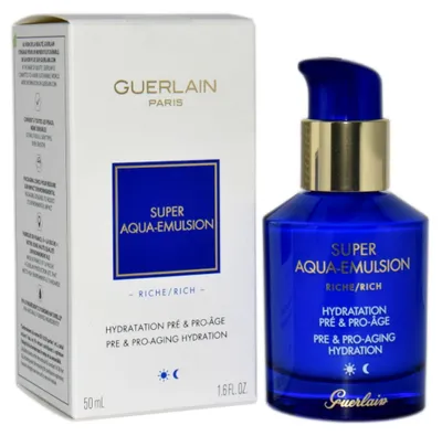 Imagen del producto de Guerlain Super Aqua Emulsión, unisex, de uso universal, con notas de jazmín e ylang-ylang, 50 ml