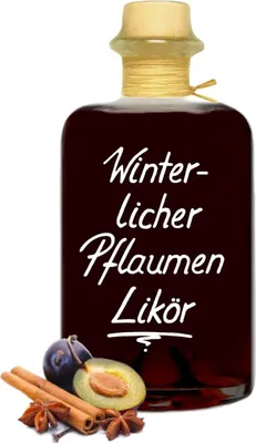 Produktbild von Winterlicher Pflaumen Likör 1L aromatisch saftig & lecker 20% Vol.