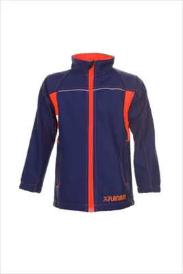 Produktbild von Planam Softshelljacke Kinder Gr. 134/140 marine/orange