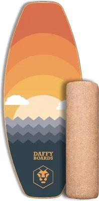 Produktbild von Daffy Boards Allrounder Balance Board Set mit Korkrolle - Design: Sunrise