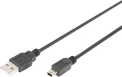 Imagen del producto de Cable USB 2.0, conector tipo A a mini B, 3 metros, USB A, Mini-USB B, USB 2.0, 0,48 Gbit/s, color