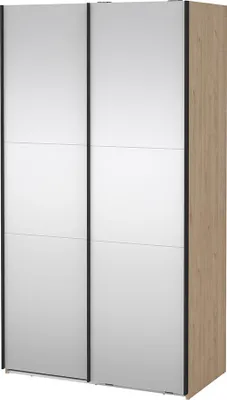 Produktbild von Como Schiebetürenschrank 2 Türen mit Spiegel 120x220cm Eiche Nachbildung.