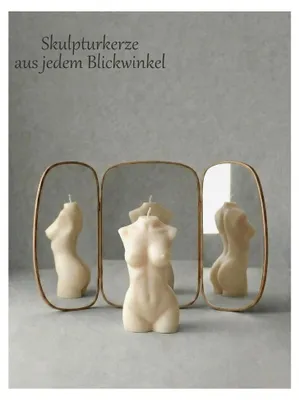 Produktbild von Körperkerze – Skulptur aus Sojawachs – Körperform als Dekoration und Geschenk, vegan, handgefertigt