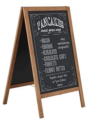 Zdjęcie produktu dla Potykacz reklamowy drewniany 54X95 cm tablica magnetyczna kredowa