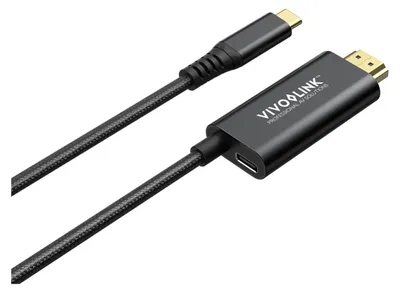 Productafbeelding van Vivolink PROUSBCHDMIMM2-CHARGE, 2 meter, USB-C, USB 3.2 Gen 1 (3.1 Gen 1), zwart
