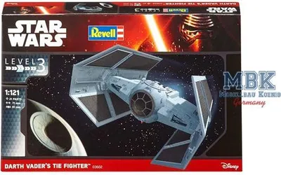 Produktbild von Revell Darth Vader's TIE Fighter, Raumflugzeug-Modell, Montagesatz, 1:121, Darth Vader's TIE Fighter, Kunststoff, Star Wars