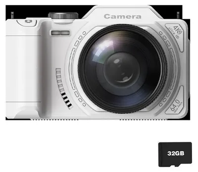 Produktbild von ZELURXX 4K WIFI Vlog Digitalkamera 1080p AF-Objektiv Beauty Filter, 3.0" Display, Anti-Shake, Typ-C, 1200mAh, Einsteiger, Mikrofon, 32GB, Weiß