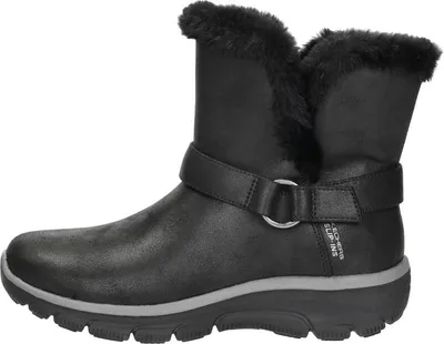 Produktbild von Skechers Slip-Ins Relaxed Fit Enkellaarsjes Plat - Zwart - Maat 36
