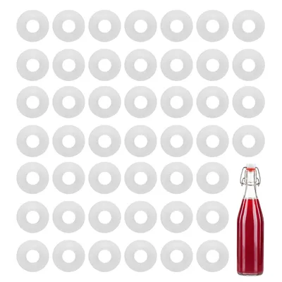 Produktbild von Dichtungen Silikondichtungen - für Bügelverschlussflaschen - 70 Stück Kombipack, aus weichem Silikon,(white)