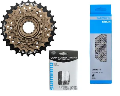 Produktbild von Shimano Antriebsset Freilauf-Schraubzahnkranz MFTZ500 6-fach - 3-teilig