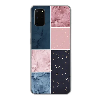 Produktbild von MuchoWow® Handyhülle Schutzhülle Hülle für Samsung Galaxy S20 Plus Marmor - Rosa - Blau Silikon Softcase Handy Hülle - Hartschale