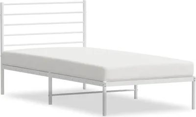 Obrázek produktu pro vidaXL Postel s čelem kovová bílá 100x200 cm